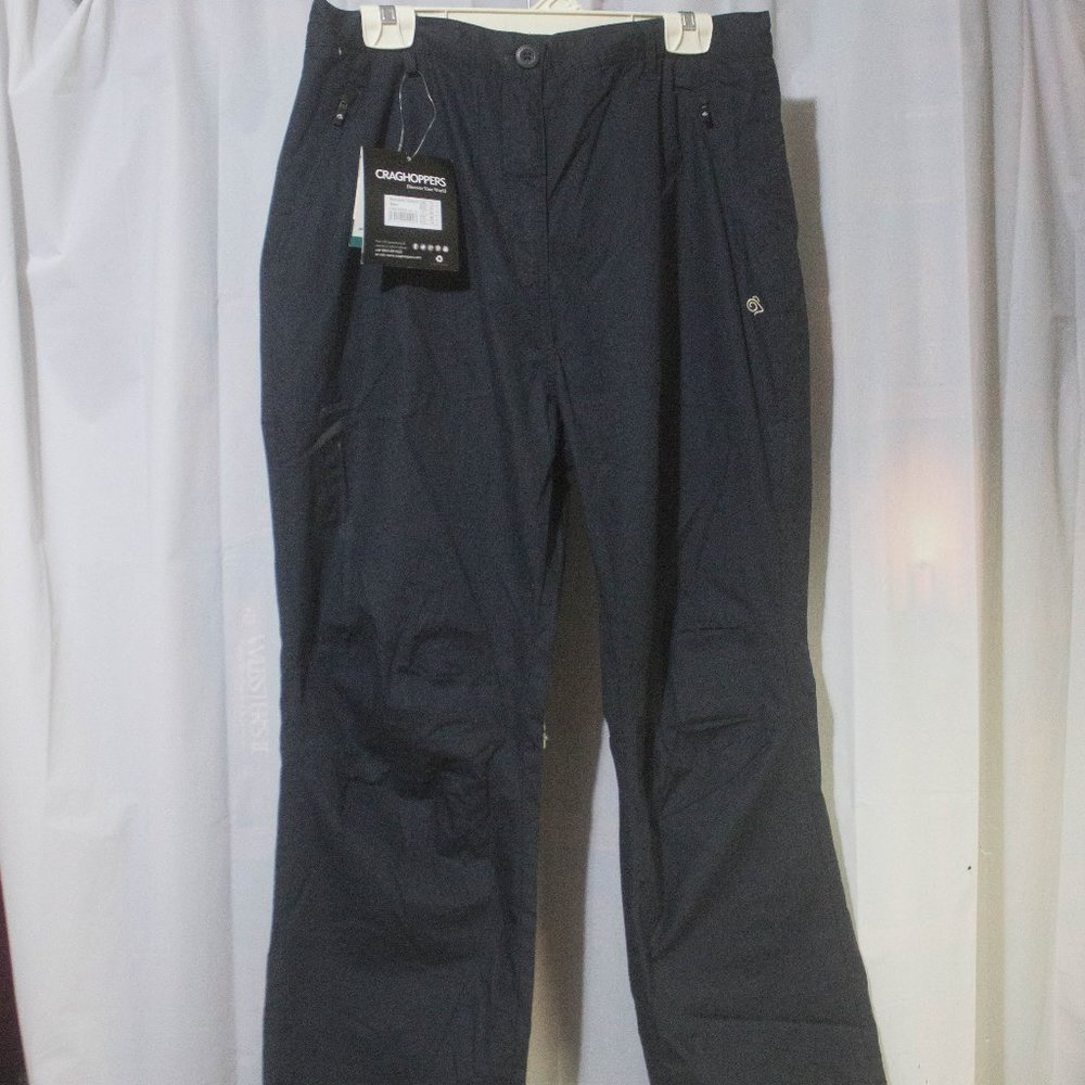 Women's Craghoppers Navy Blue Base Camp Trousers Size 14 NWT
